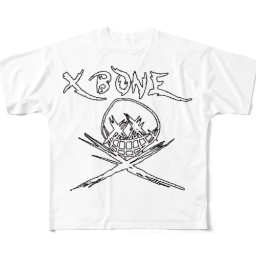 RAKUGAKIXBONE フルグラフィックTシャツ