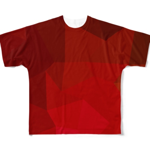 ポリゴン (赤) All-Over Print T-Shirt