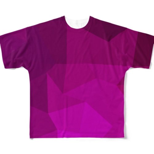 ポリゴン (紫) All-Over Print T-Shirt