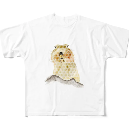 亀甲 × エチオピアオオタケネズミ All-Over Print T-Shirt