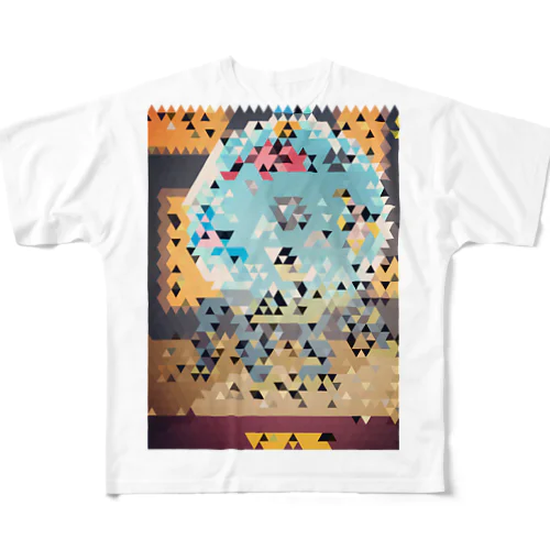 歯車入り水晶　三角ピクセレートver All-Over Print T-Shirt