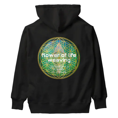 Flower of  Life waving  🌈LOGO version Heavyweight Hoodie