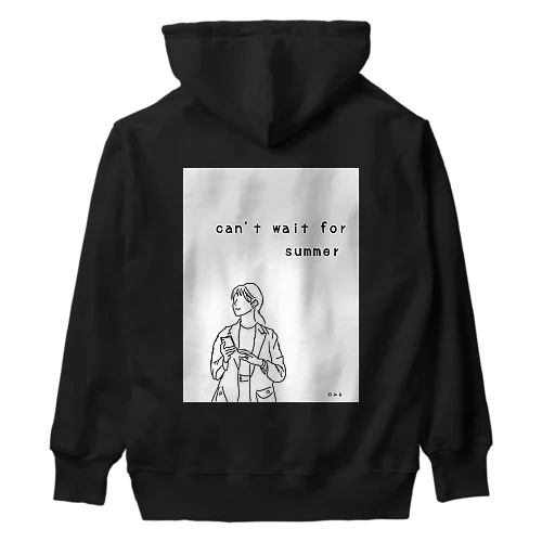 can't wait for summer Heavyweight Hoodie