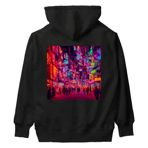 Neon Night City Heavyweight Hoodie