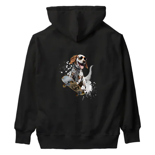 スケボー犬のおでかけ！skateboarding dog Heavyweight Hoodie