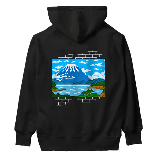 【両面】ドット絵の銭湯絵 Heavyweight Hoodie