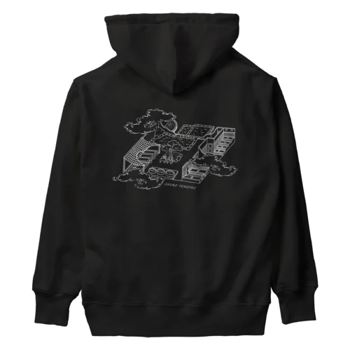 お風呂天国（ホワイト） Heavyweight Hoodie