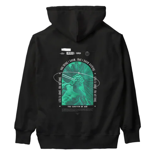 ストリートウェア彫刻プリント T シャツ #SanctumOfAsh Heavyweight Hoodie