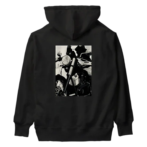 モノクロバイク女子 Heavyweight Hoodie