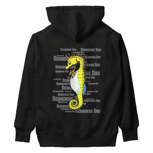 Seahorse Dad バックプリント Heavyweight Hoodie