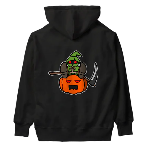 スケアクロウとジャック・オー・ランタン（バックプリント） Heavyweight Hoodie