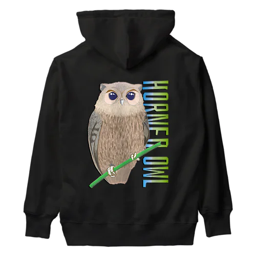 HORNED OWL (ミミズク)　バックプリント Heavyweight Hoodie