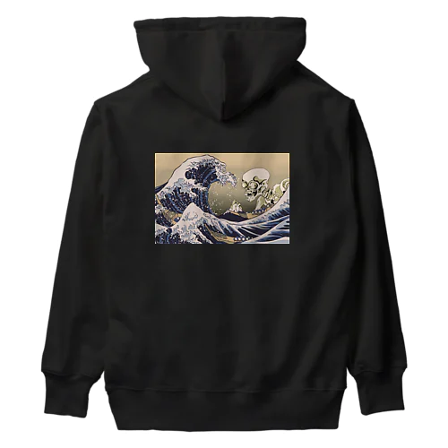 富士山に迫る（葛飾北斎と歌川国芳模写コラボ作品） Heavyweight Hoodie