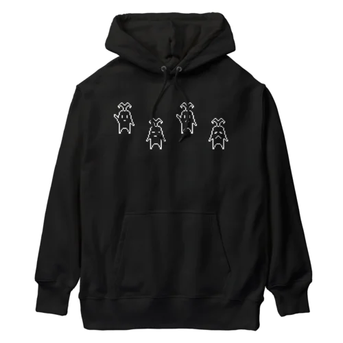 ドット絵マンドラゴラ(白) Heavyweight Hoodie