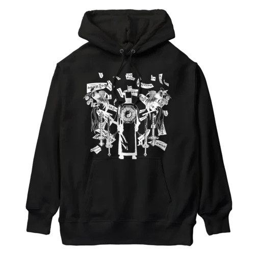 【白基調】道士降臨 Heavyweight Hoodie