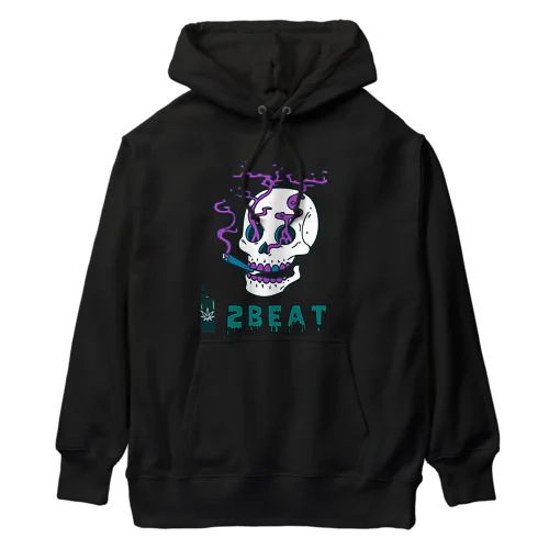  2BEATスモークスカル Heavyweight Hoodie