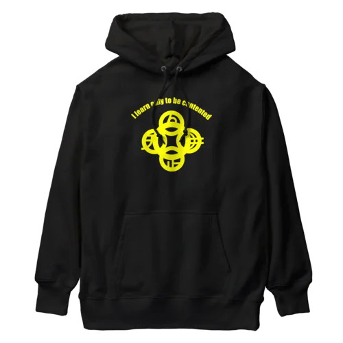吾唯足りるを知るh.t.大アーチ・黄色・英文字 Heavyweight Hoodie