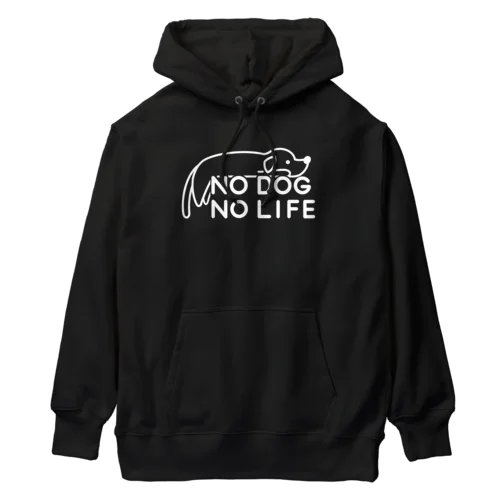 NO DOG NO LIFE(白線) Heavyweight Hoodie