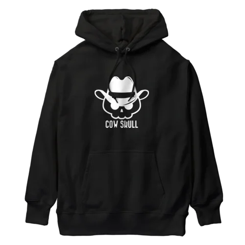 COW SKULL テンガロンハットドクロ ホワイト Heavyweight Hoodie