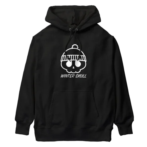 ウィンタースカル ニットキャップドクロ ホワイト Heavyweight Hoodie