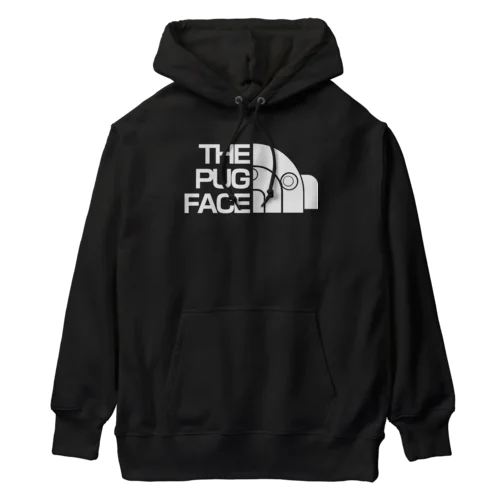 the  pug face grey Heavyweight Hoodie