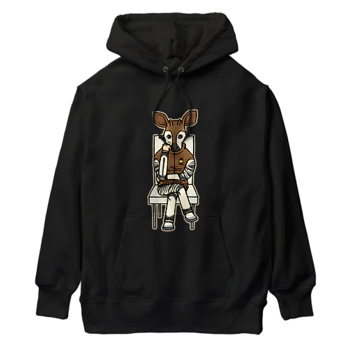 物思いにふけるオカピ氏 Heavyweight Hoodie