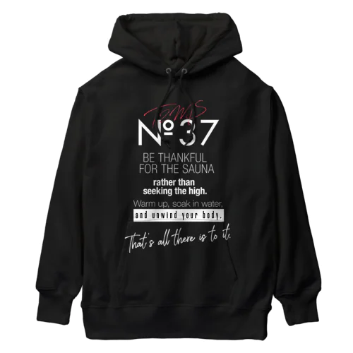 No.37 from T2MS SAUNA Hoodie typo [BLK] ヘビーウェイトパーカー