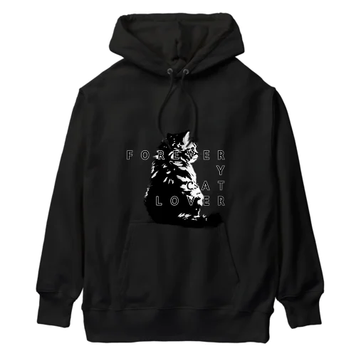 forever y cat lover (monochrome) Heavyweight Hoodie