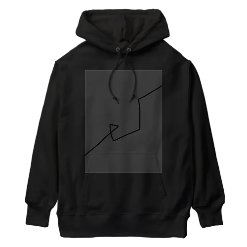 CharcoalGray BlackLineArt Heavyweight Hoodie