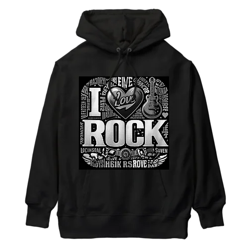 I LOVE ROCK Heavyweight Hoodie