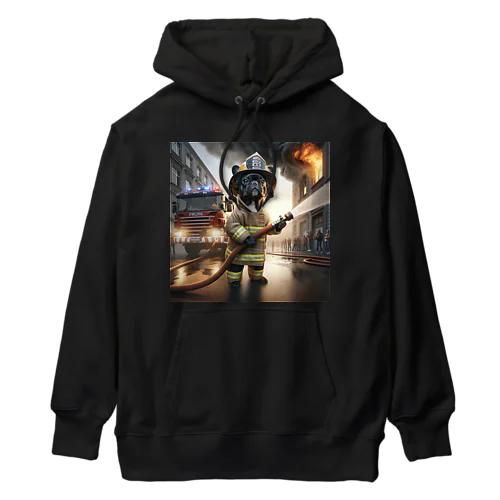 Braveheart Firefighter Frenchie Heavyweight Hoodie