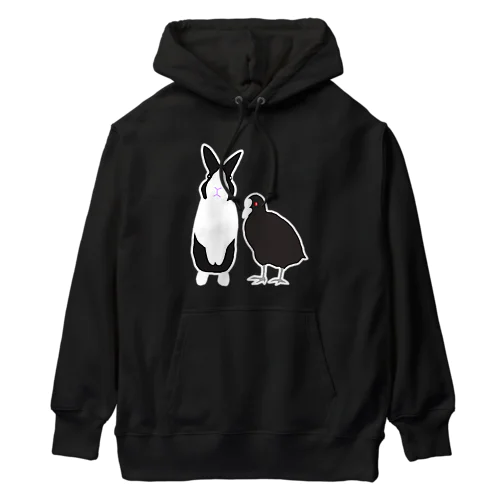 ダッチうさぎ(立)とオオバン Heavyweight Hoodie