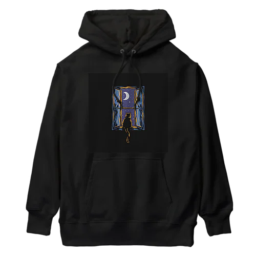 猫の背景 Heavyweight Hoodie