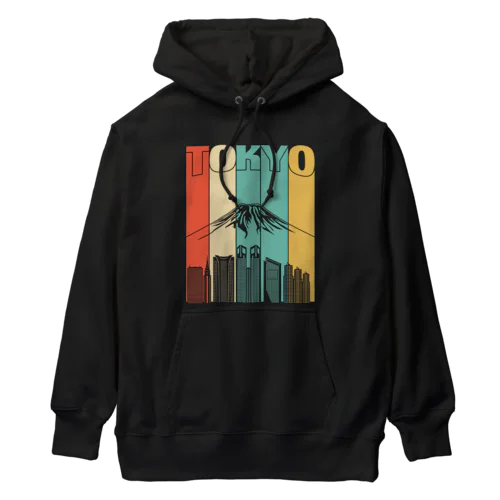 東京と富士山 Heavyweight Hoodie