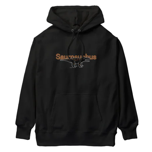 サウロスクス黒 Heavyweight Hoodie