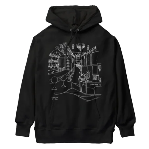 レトロ純喫茶　白 Heavyweight Hoodie