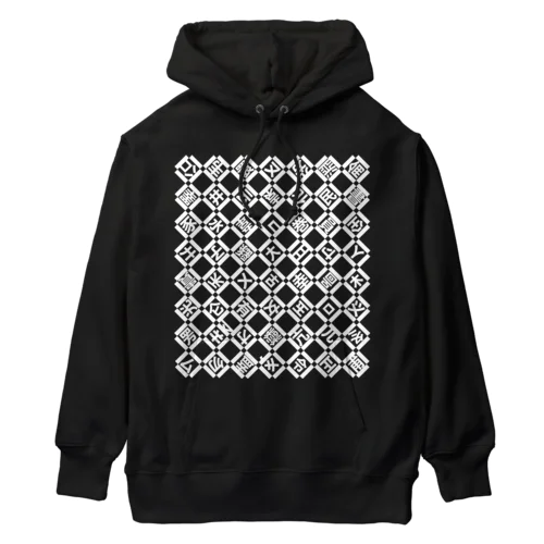 くにがまえ格子(White) Heavyweight Hoodie