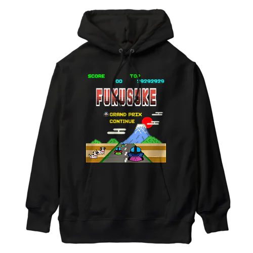 レトロゲーム風な福助 Heavyweight Hoodie