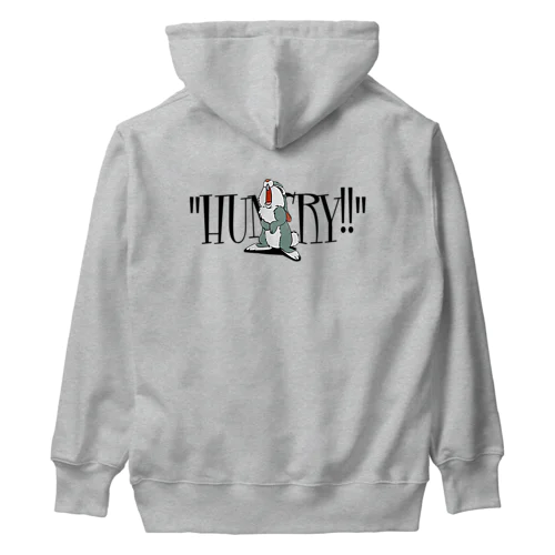 ハングリーなうさぎ　別ロゴver. Heavyweight Hoodie