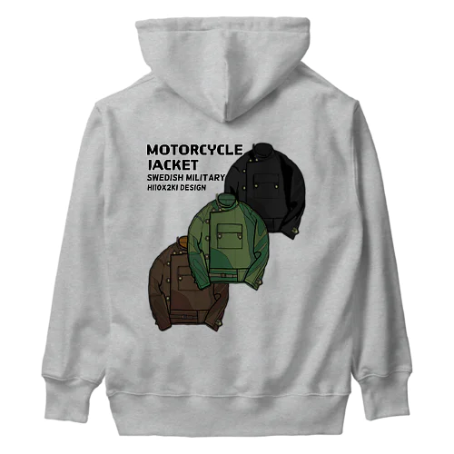 motorcycle jacket swedish military Heavyweight Hoodie
