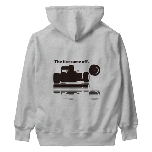 the tire came off Heavyweight Hoodie