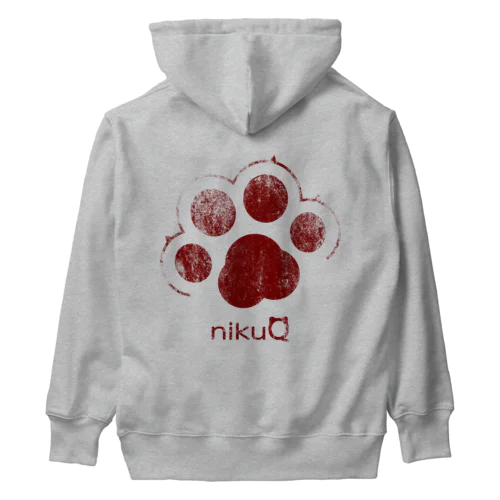 肉球をモチーフにしたオリジナルブランド「nikuQ」（猫タイプ）です Heavyweight Hoodie