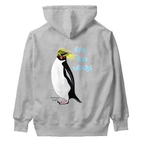 Rockhopper penguin　(イワトビペンギン)　バックプリント Heavyweight Hoodie