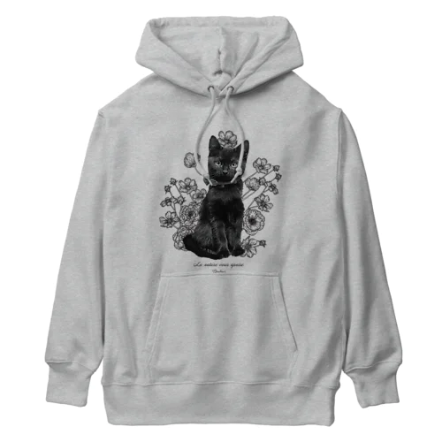 花咲き黒猫 Heavyweight Hoodie