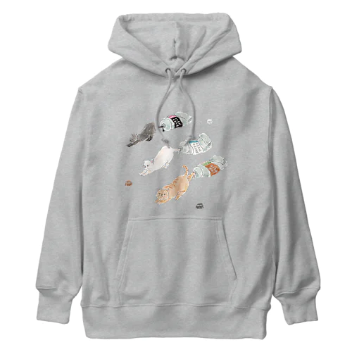 絵の具にゃんこ Heavyweight Hoodie