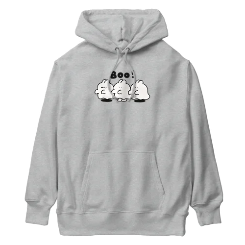 おばけうさぎ　ブラック Heavyweight Hoodie