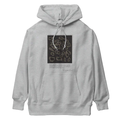 ワモン アザラシ 柄 チャコール Ringed seal pattern Charcoal Heavyweight Hoodie