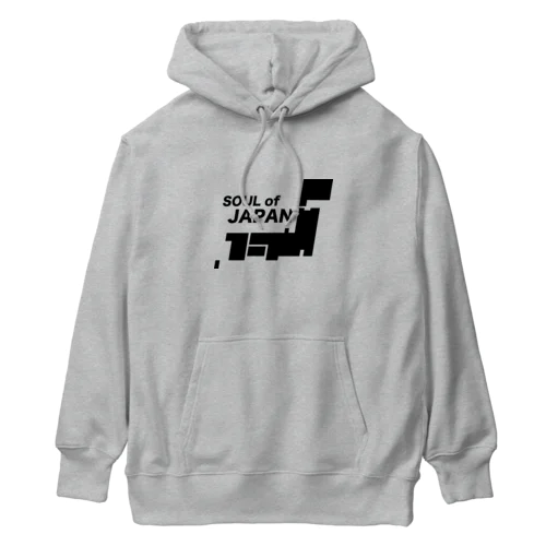 ソウルオブジャパン 日本列島デザイン ブラック Heavyweight Hoodie