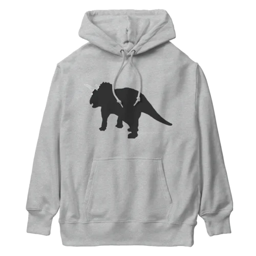 トリケラトプスのシルエット Heavyweight Hoodie