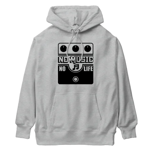 ノーミュージックノーライフ ビッグマフデザイン ブラック Heavyweight Hoodie